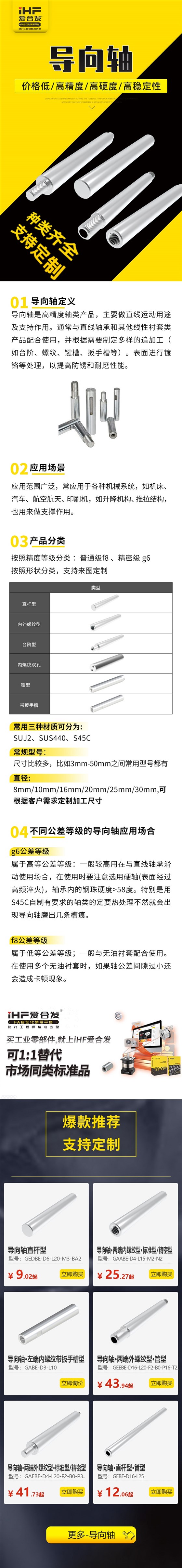 帶你了解不同公差等級的導(dǎo)向軸應(yīng)用場合！